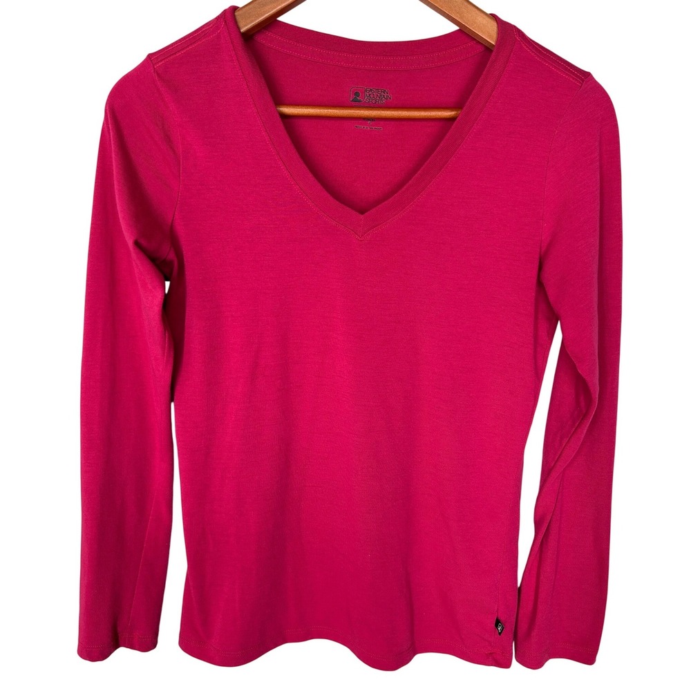 Eastern Mountain Sports Tech Wick Pink Long Sleeved Tee Shirt Women's Size Med
